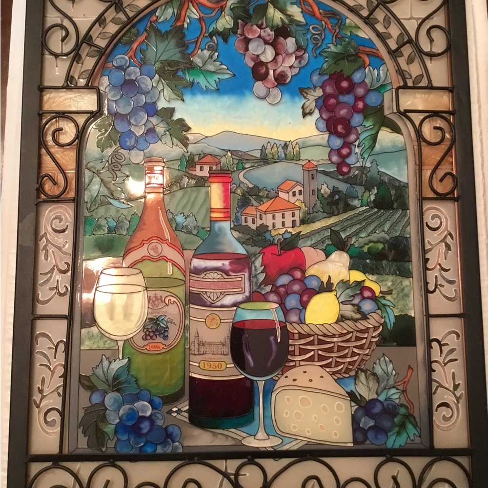 AMIA Stained Glass Vineyard Panel